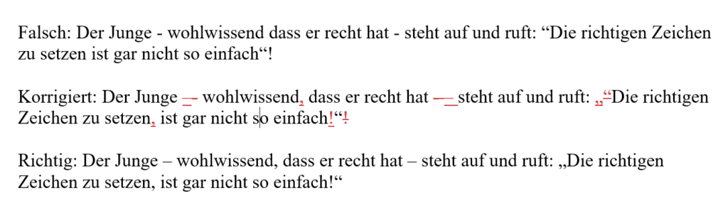 Lektorat Schaupp, Lektorat und Korrektorat, René Schaupp, Fuchsstadt – Zeichensetzung